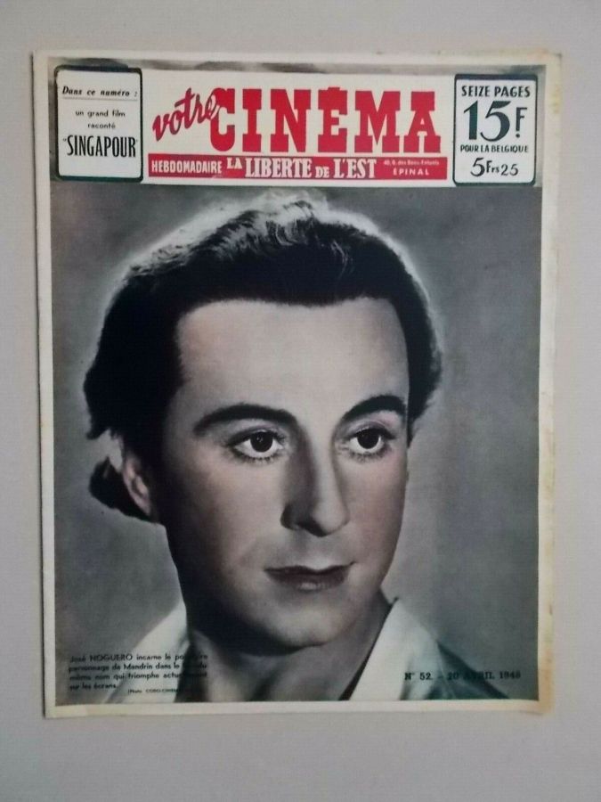 VOTRE CINEMA magazine side cover Issue 52 20 April 1948