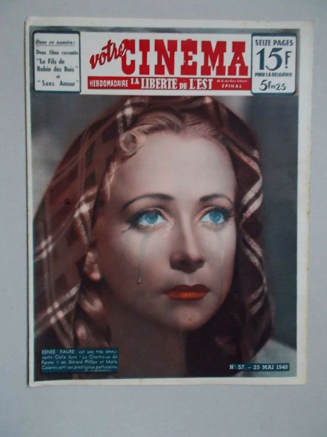 VOTRE CINEMA magazine side cover Issue 57 25 May 1948
