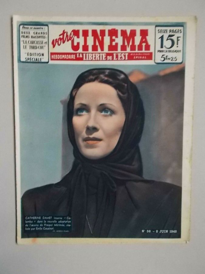 VOTRE CINEMA magazine side cover Issue 59 8 June 1948