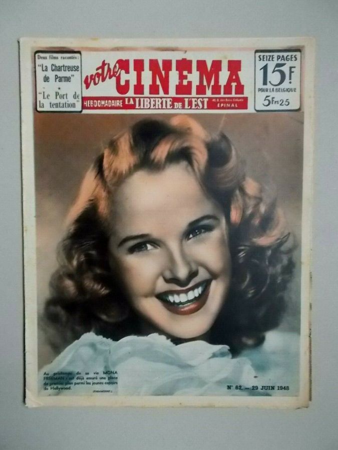 VOTRE CINEMA magazine side cover Issue 62 29 June 1948