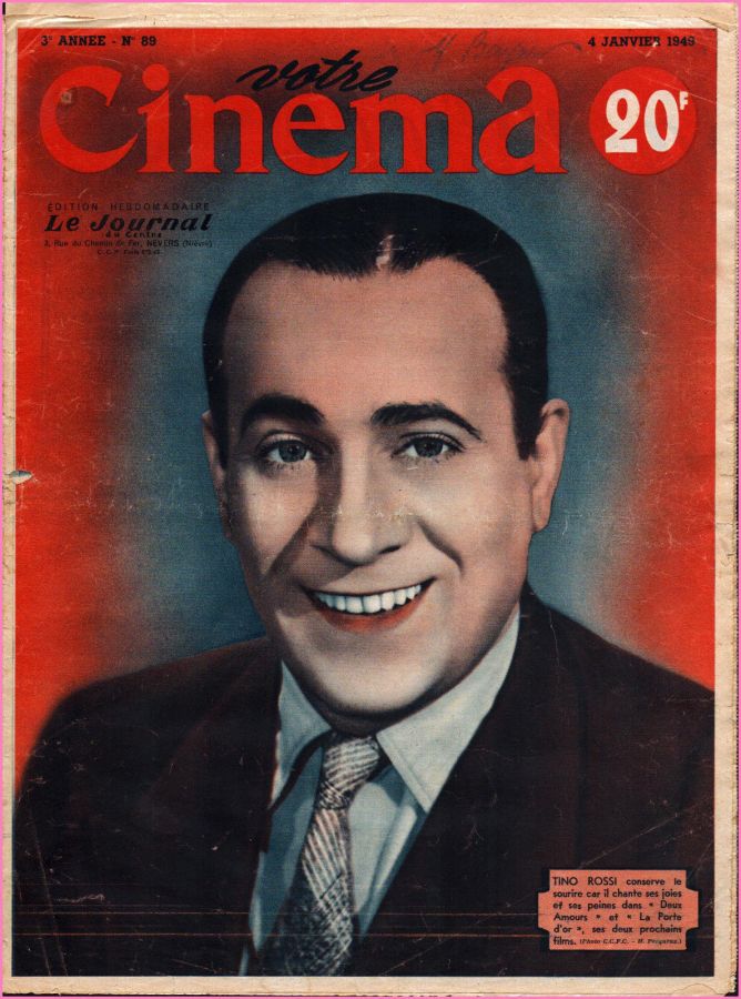 VOTRE CINEMA magazine side cover Issue 89 4 January 1949