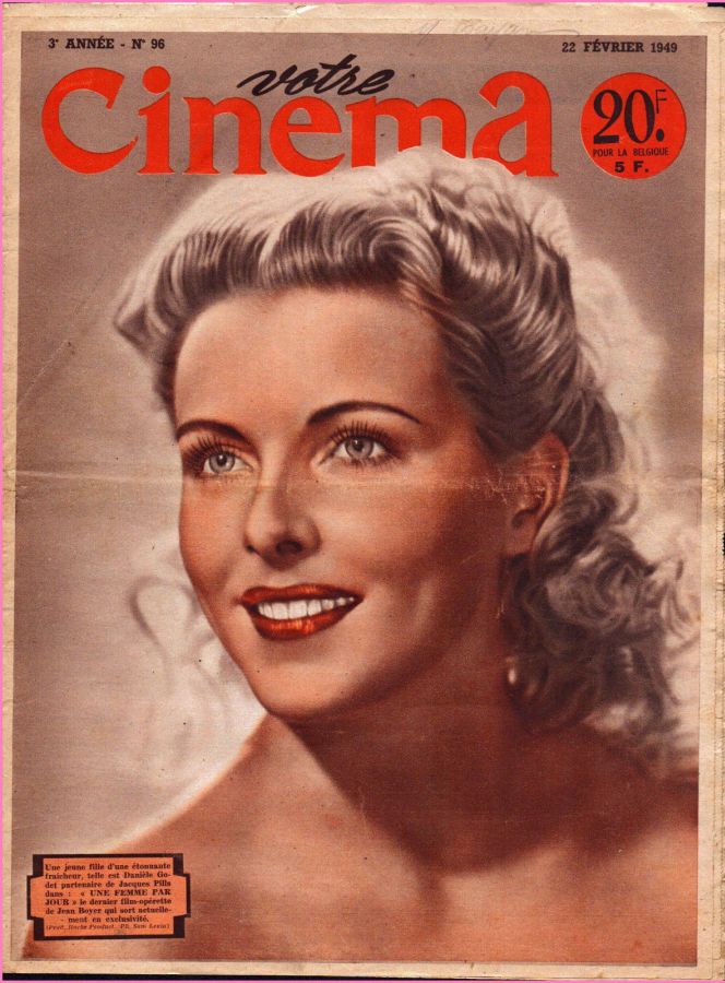 VOTRE CINEMA magazine side cover Issue 96 22 February 1949