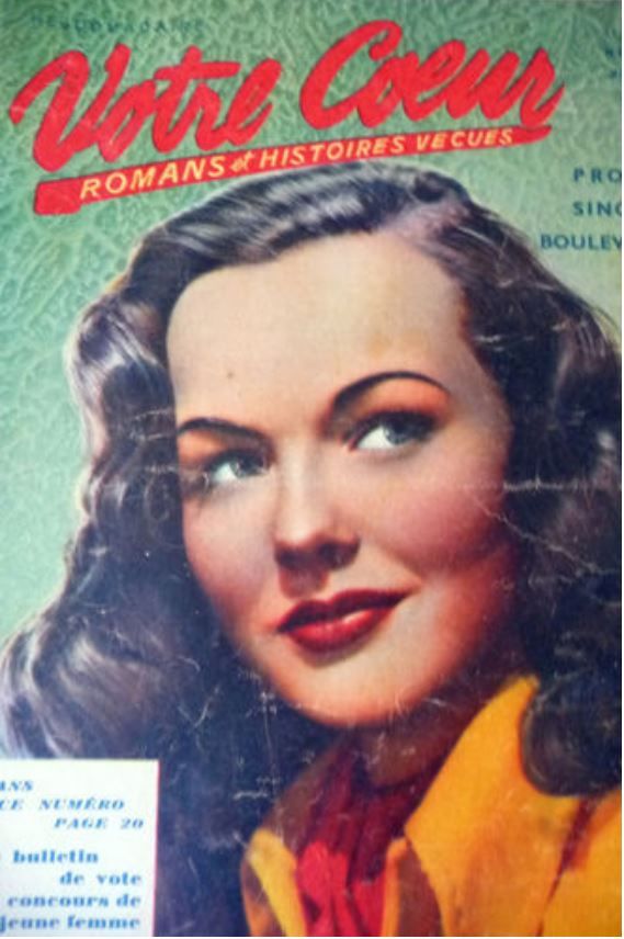 VOTRE COEUR magazine side cover 12 January 1950
