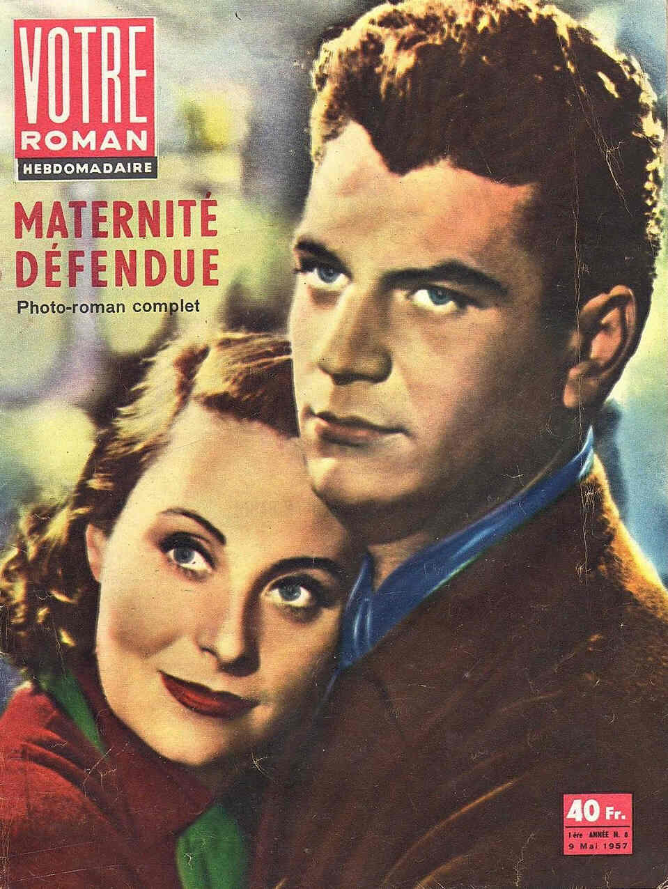 VOTRE ROMAN magazine side cover Issue 8 9 May 1957