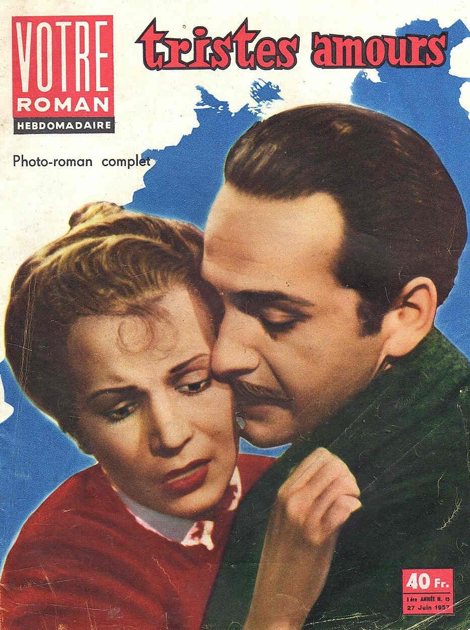 VOTRE ROMAN magazine side cover Issue 15 27 June 1957