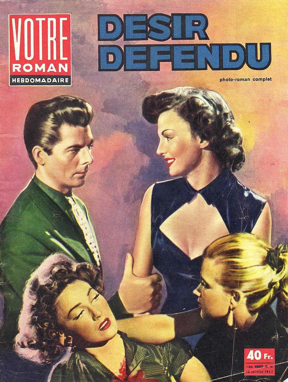 VOTRE ROMAN magazine side cover Issue 18 18 July 1957