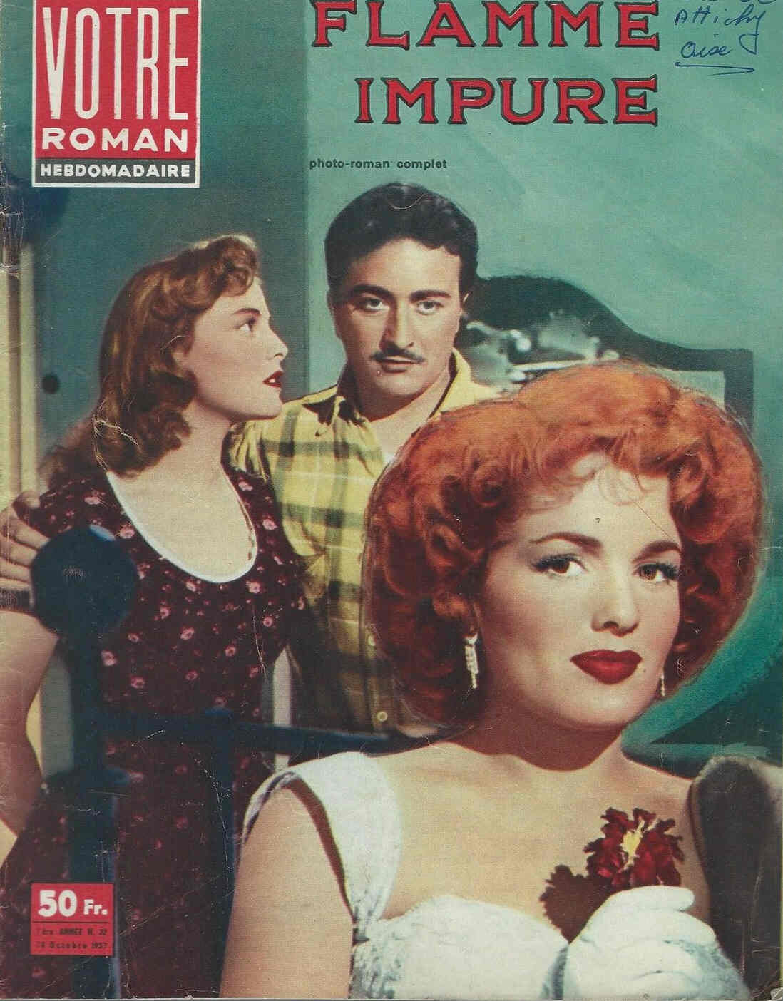 VOTRE ROMAN magazine side cover Issue 32 24 October 1957