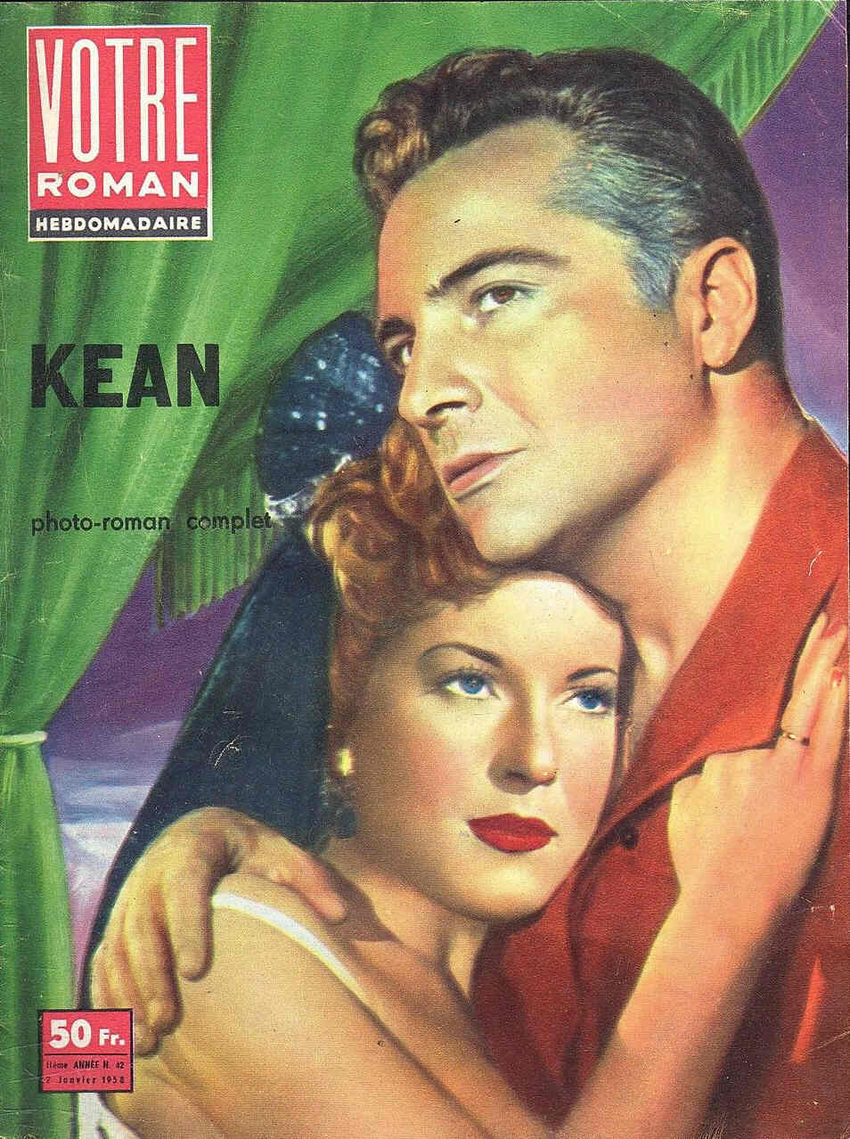 VOTRE ROMAN magazine side cover Issue 42 2 January 1958