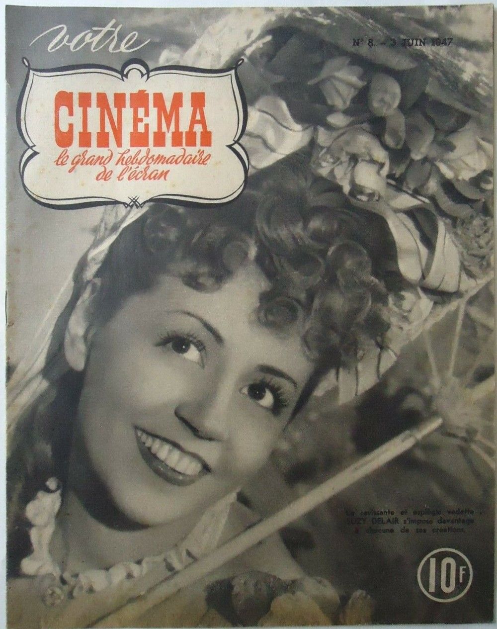 VOTRE CINEMA magazine side cover Issue 8 3 June 1947