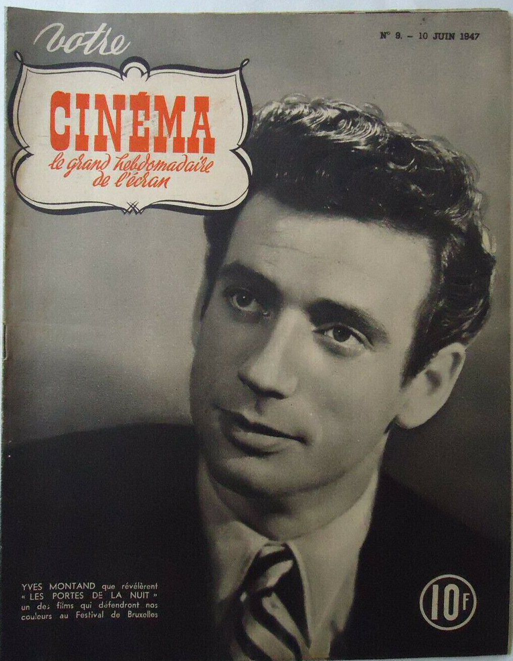 VOTRE CINEMA magazine side cover Issue 9 10 June 1947