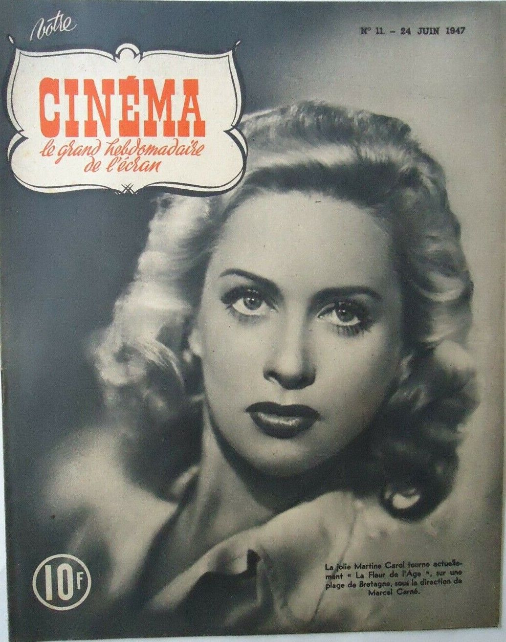 VOTRE CINEMA magazine side cover Issue 11 24 June 1947