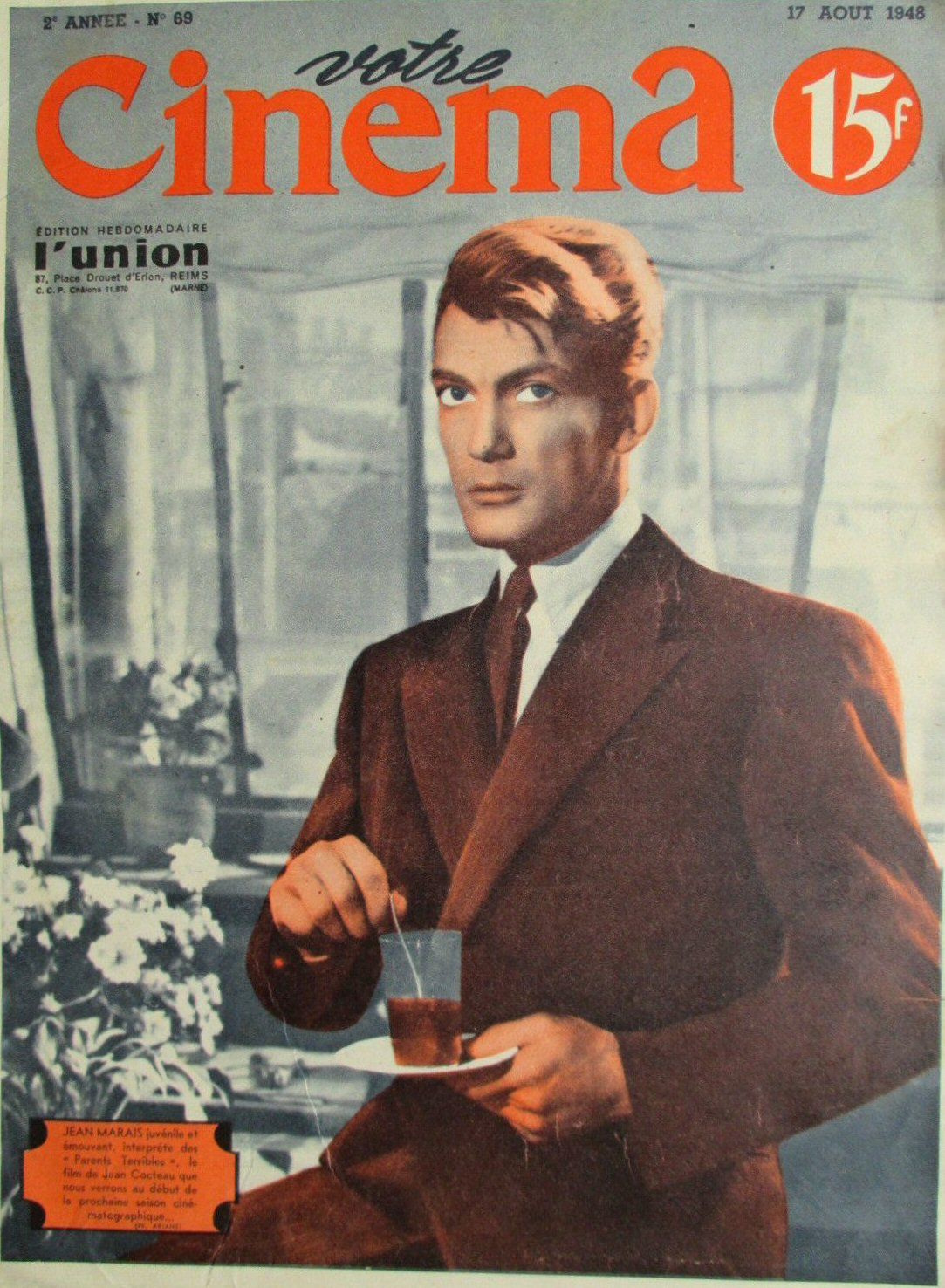 VOTRE CINEMA magazine side cover Issue 69 17 August 1948