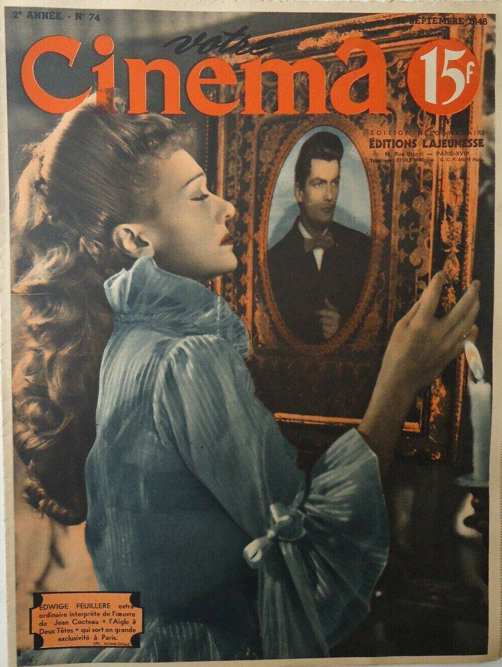 VOTRE CINEMA magazine side cover Issue 74 21 September 1948