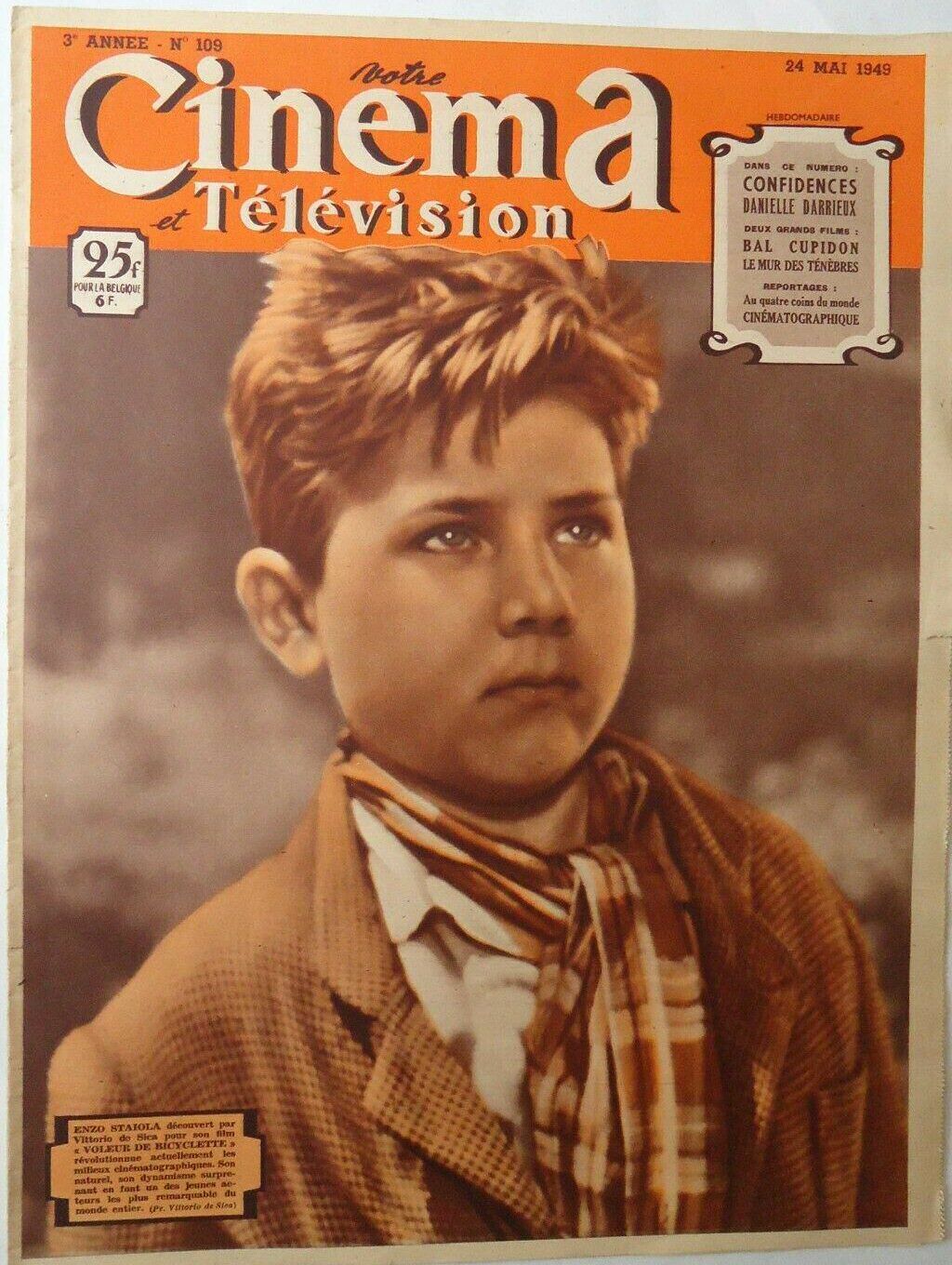 VOTRE CINEMA magazine side cover Issue 109 24 May 1949