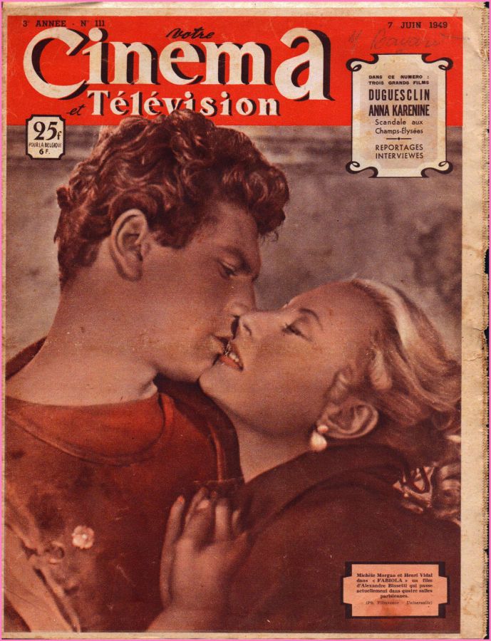VOTRE CINEMA magazine side cover Issue 111 7 June 1949