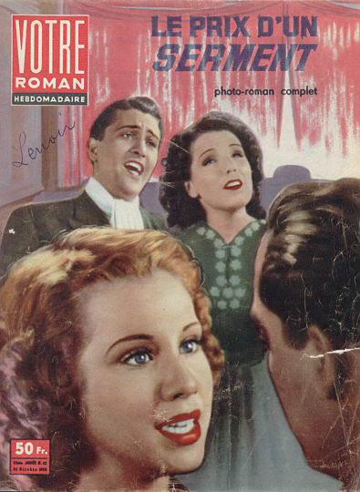 VOTRE ROMAN magazine side cover Issue 42 24 October 1958