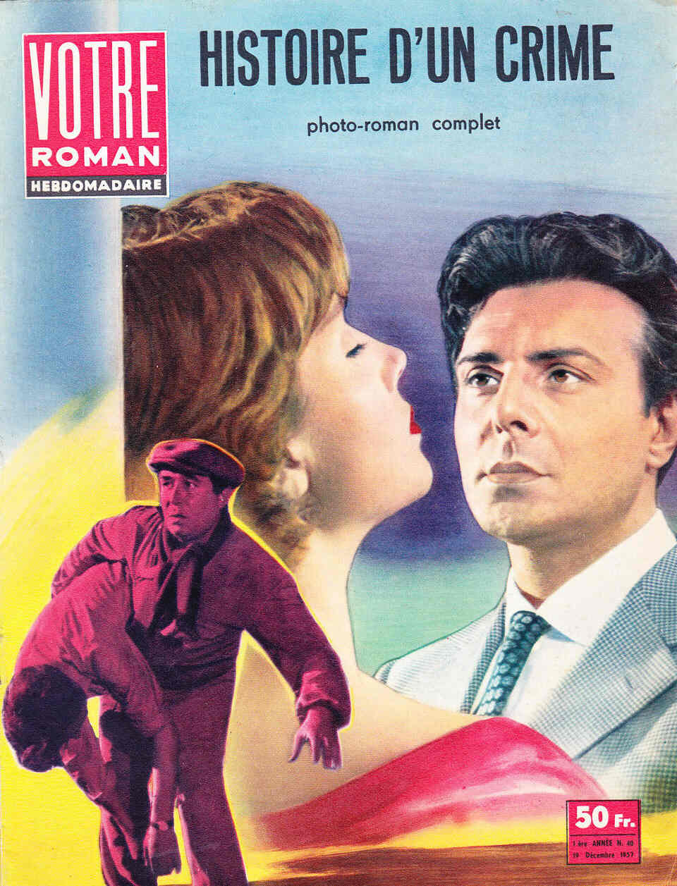 VOTRE ROMAN magazine side cover Issue 40 19 December 1957
