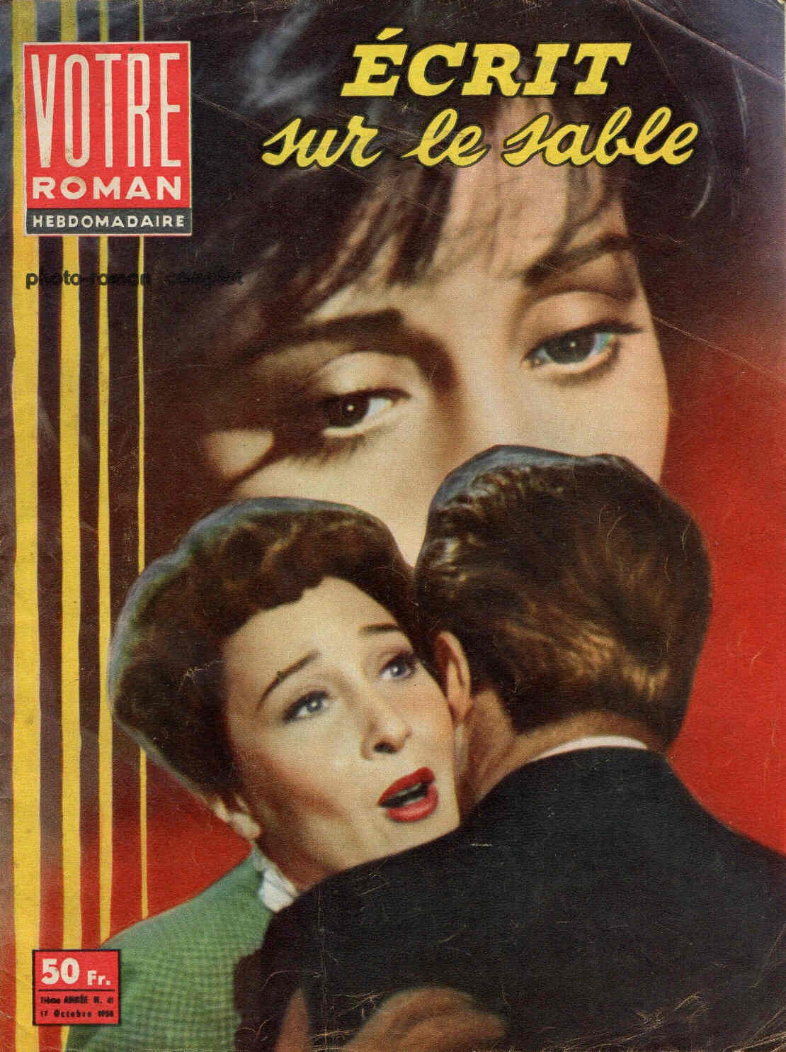 VOTRE ROMAN magazine side cover Issue 41 17 October 1958