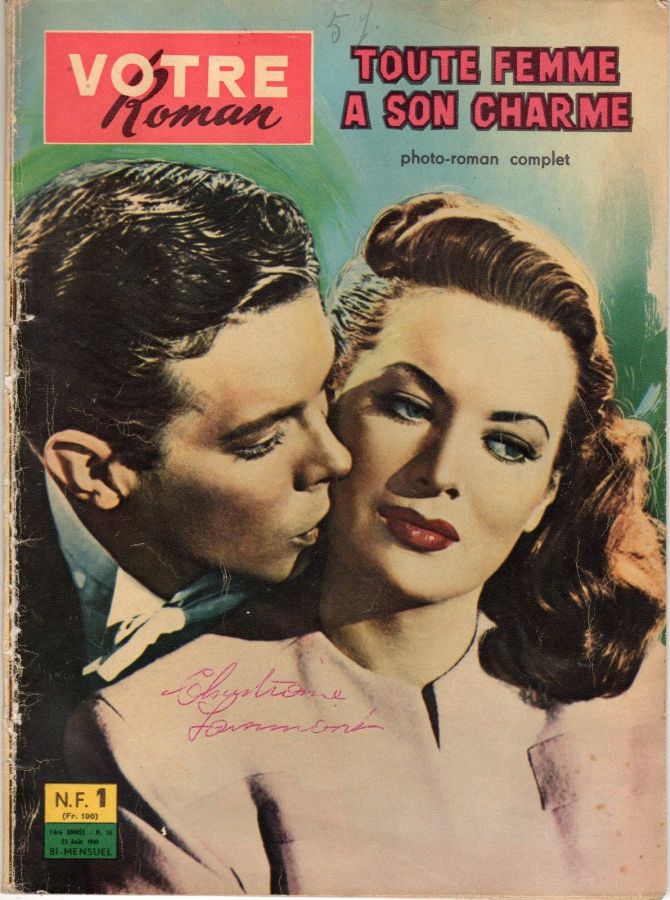 VOTRE ROMAN magazine side cover Issue 14 23 August 1961
