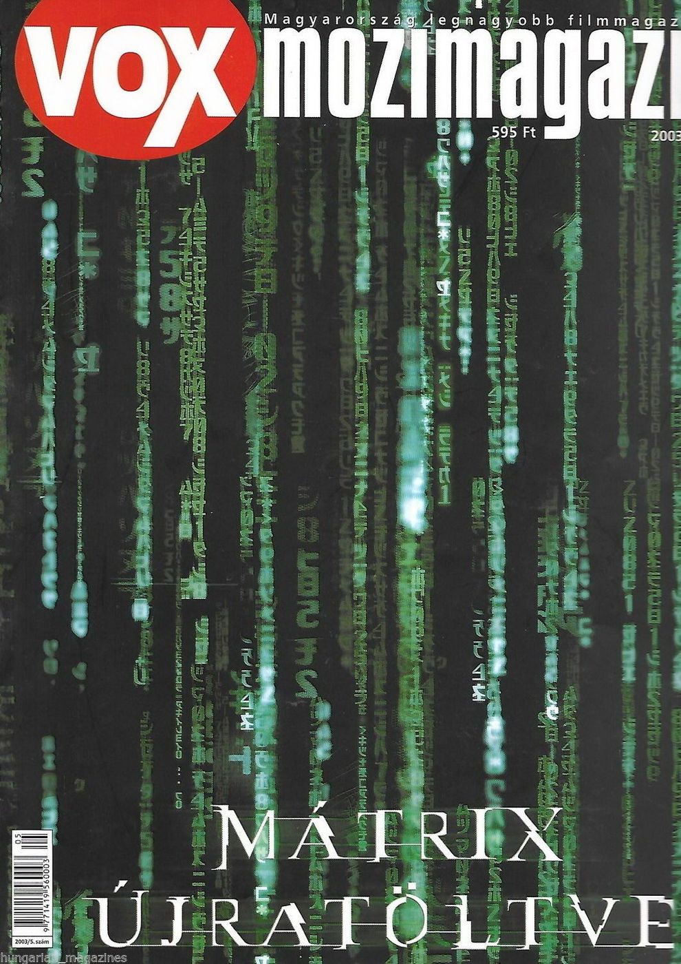VOX (HU) magazine side cover Issue 73 May 2003