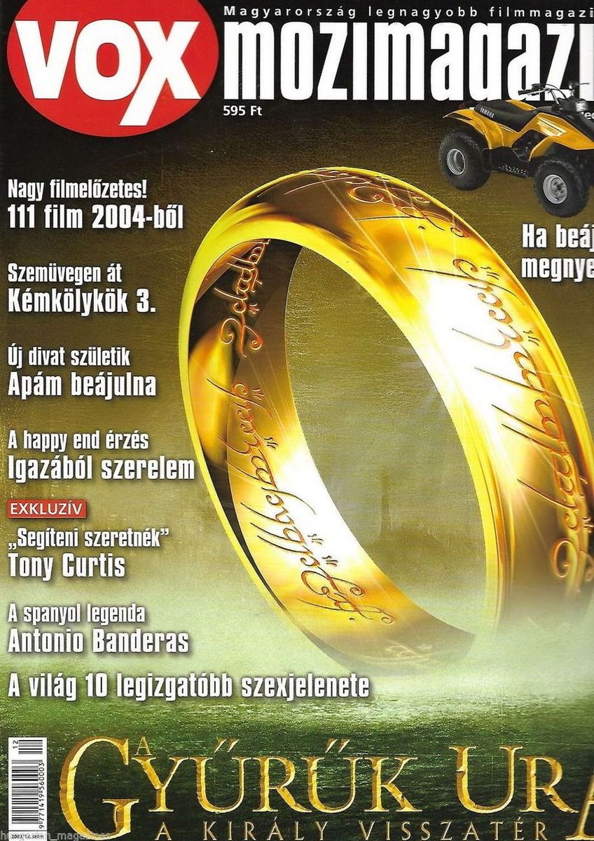 VOX (HU) magazine side cover Issue 80 December 2003