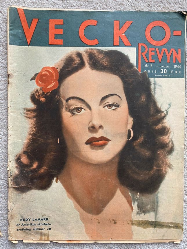 VECKO-REVYN magazine side cover Issue 2 14 January 1944