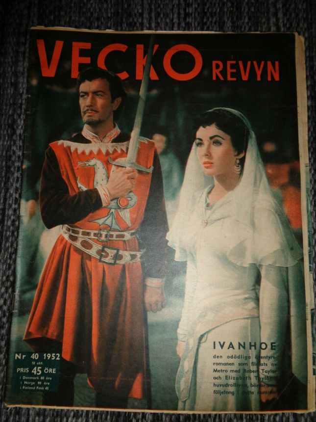 VECKO-REVYN magazine side cover Issue 40   1952