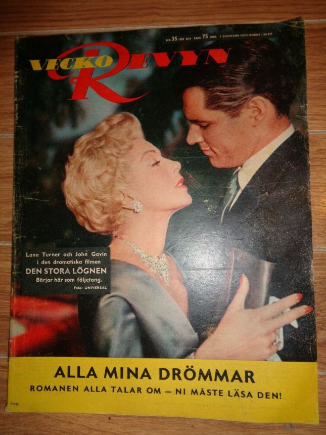 VECKO-REVYN magazine side cover Issue 35   1959