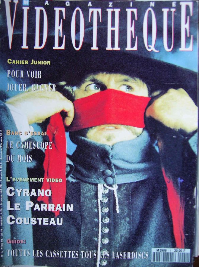 VIDEOTHEQUE magazine side cover Issue 1  2nd series April 1991