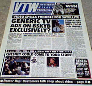 VIDEO TRADE WEEKLY magazine side cover  Vol 10 No 27 8 July 1991