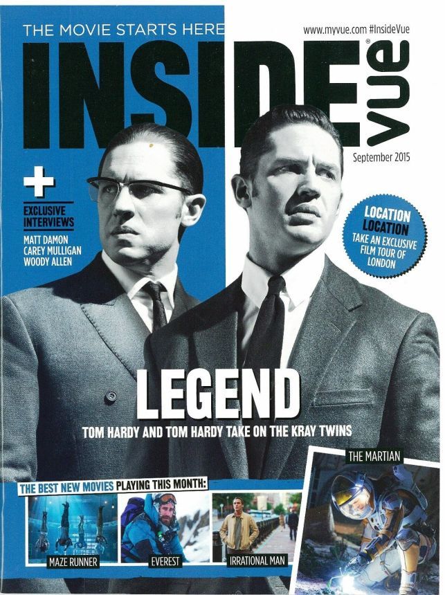 INSIDE VUE magazine side cover September 2015
