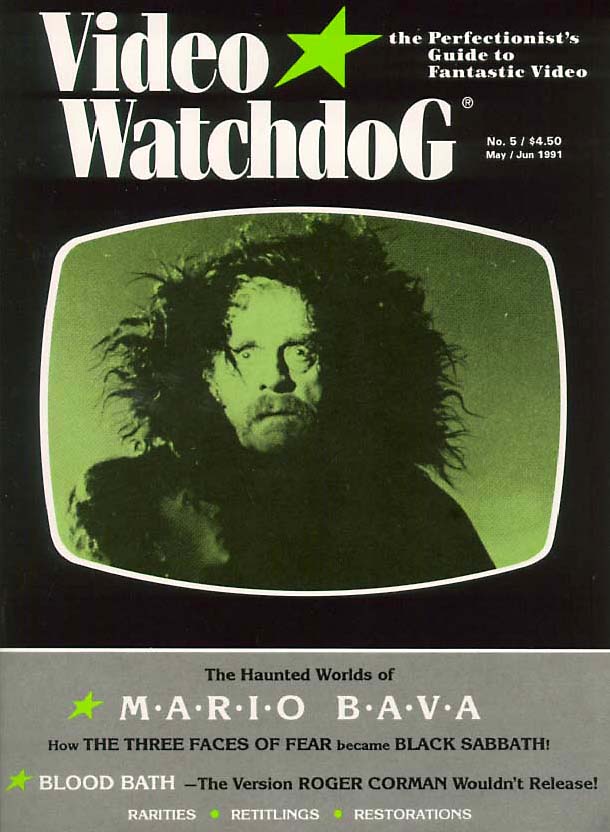 VIDEO WATCHDOG magazine side cover Issue 5 May-June 1991