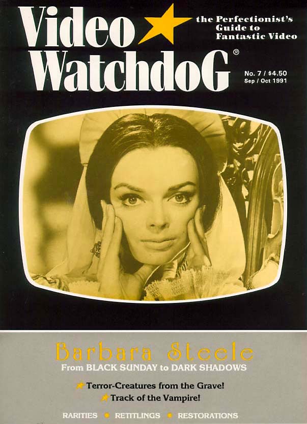 VIDEO WATCHDOG magazine side cover Issue 7 September-October 1991