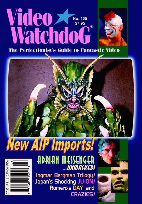 VIDEO WATCHDOG magazine side cover Issue 105 March 2004