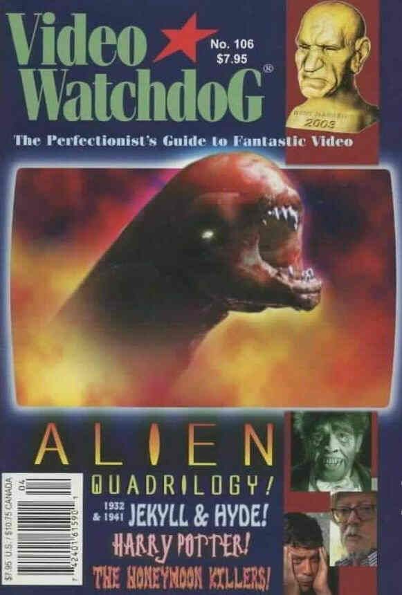 VIDEO WATCHDOG magazine side cover Issue 106 April 2004