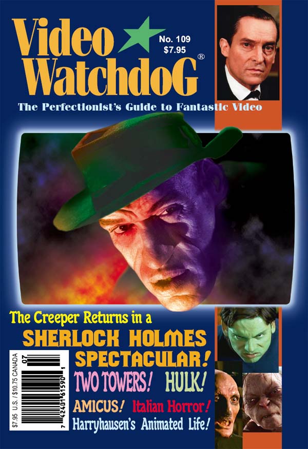 VIDEO WATCHDOG magazine side cover Issue 109 July 2004