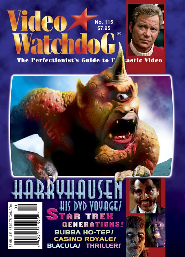 VIDEO WATCHDOG magazine side cover Issue 115 January 2005