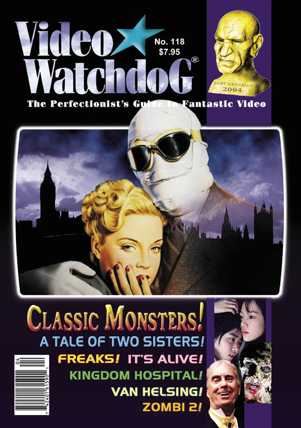 VIDEO WATCHDOG magazine side cover Issue 118 April 2005