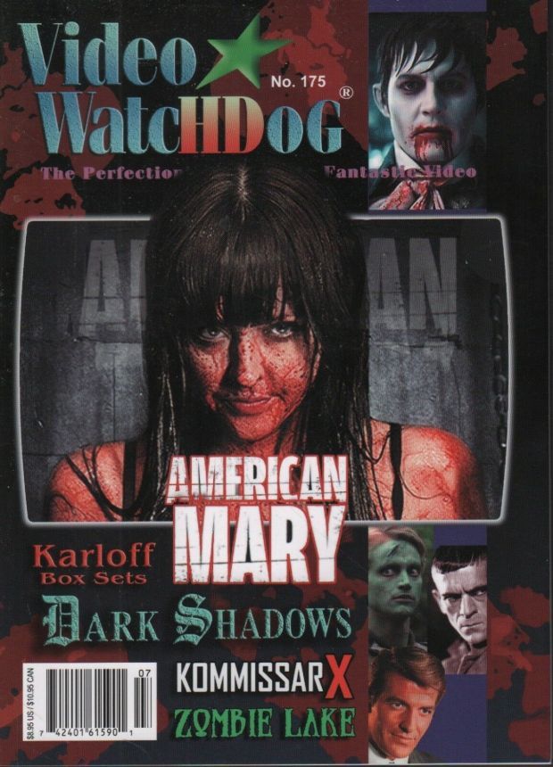 VIDEO WATCHDOG magazine side cover Issue 175 July/August 2013
