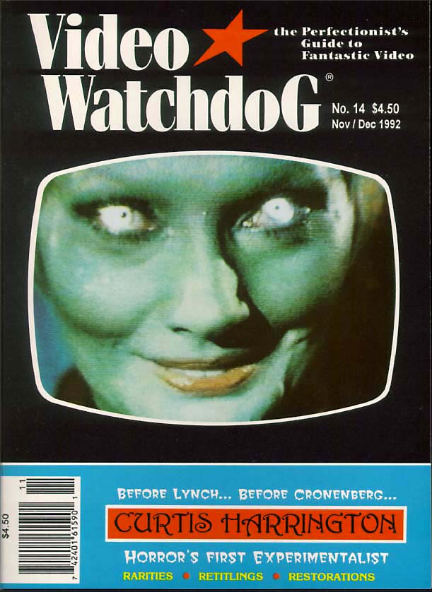 VIDEO WATCHDOG magazine side cover Issue 14 November-December 1992
