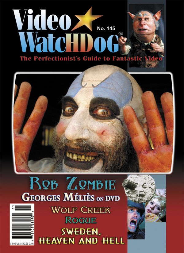 VIDEO WATCHDOG magazine side cover Issue 145 November 2008