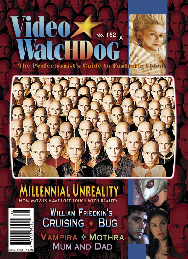 VIDEO WATCHDOG magazine side cover Issue 152 October/November 2009