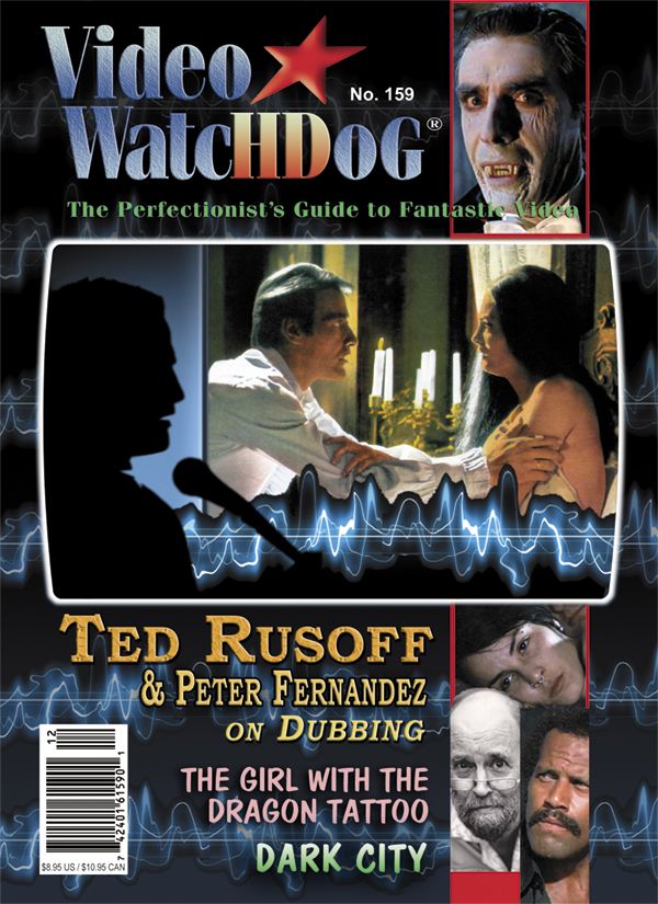 VIDEO WATCHDOG magazine side cover Issue 159 November/December 2010