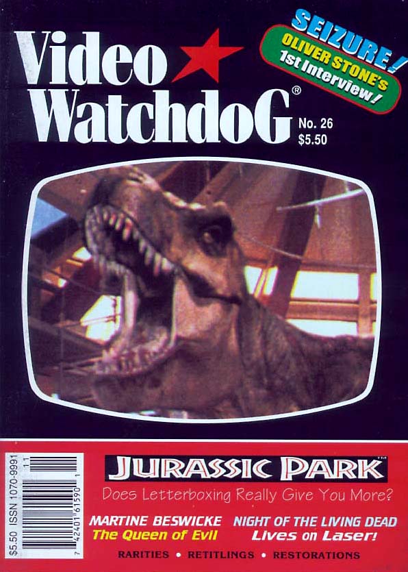 VIDEO WATCHDOG magazine side cover Issue 26  1995