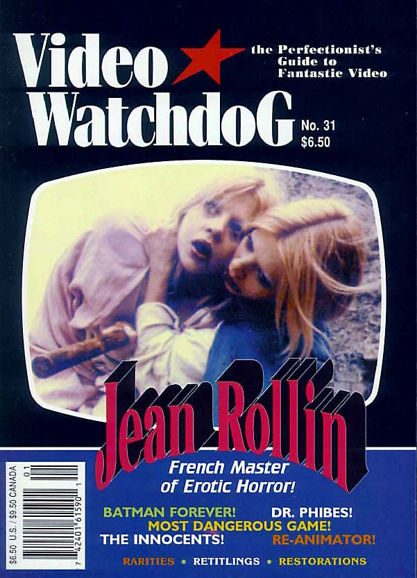 VIDEO WATCHDOG magazine side cover Issue 31  1996