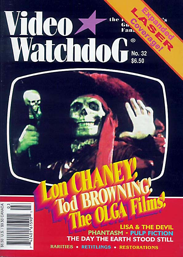 VIDEO WATCHDOG magazine side cover Issue 32  1996