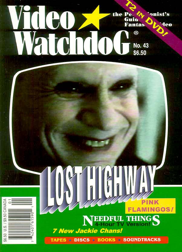VIDEO WATCHDOG magazine side cover Issue 43 January/February 1998