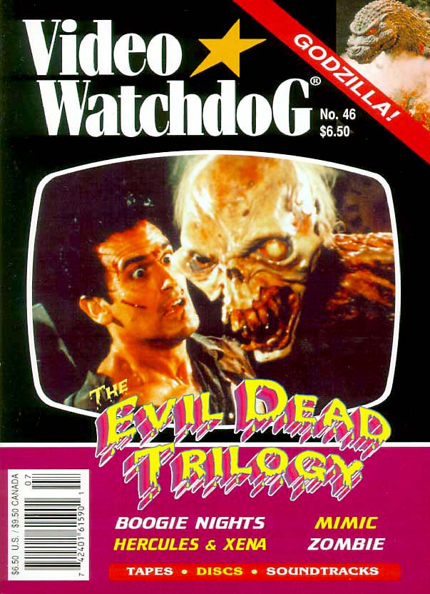 VIDEO WATCHDOG magazine side cover Issue 46 July/August 1998