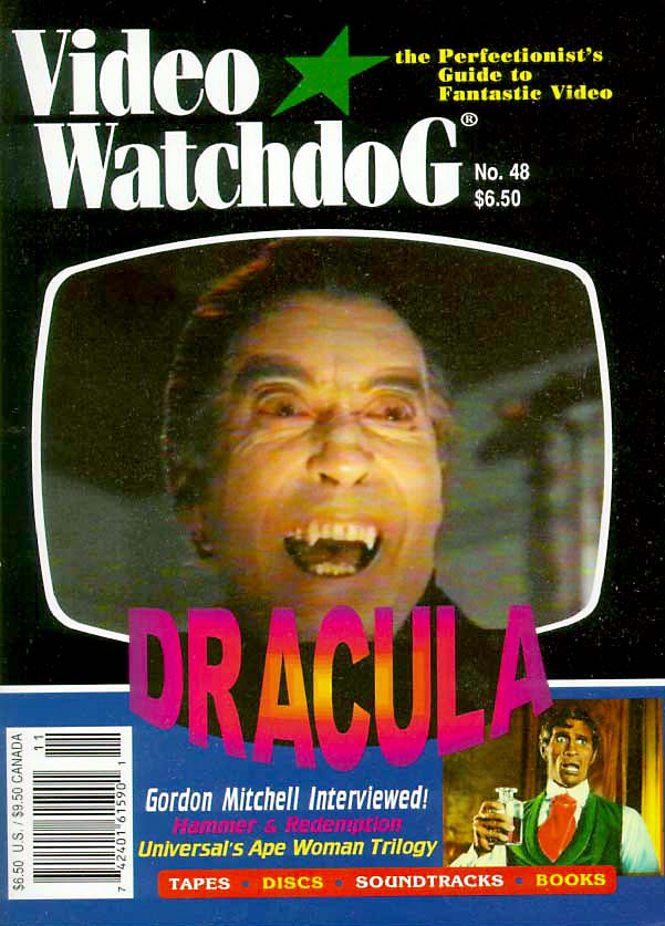 VIDEO WATCHDOG magazine side cover Issue 48 November/December 1998