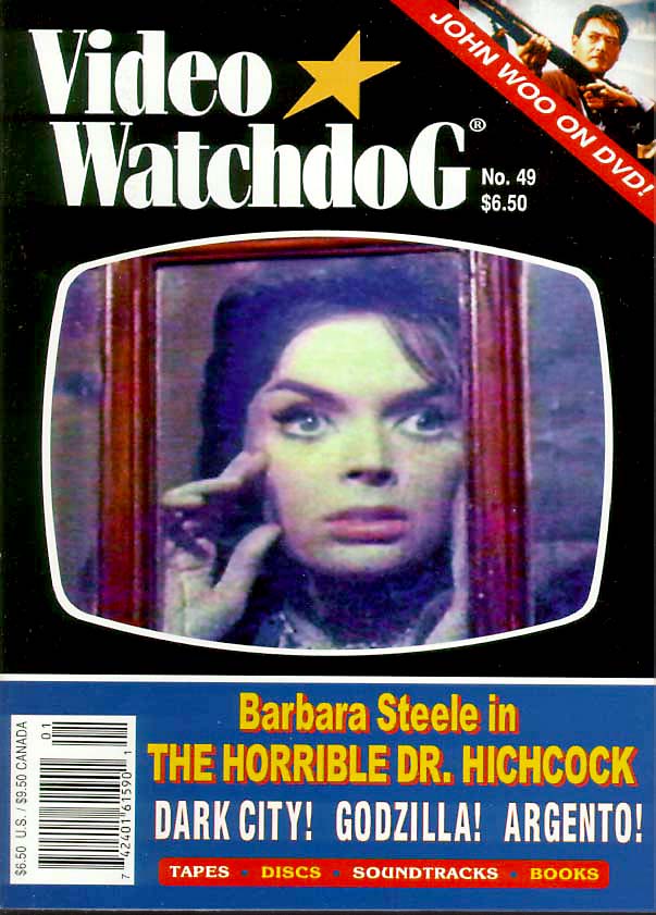 VIDEO WATCHDOG magazine side cover Issue 49 January/February 1999